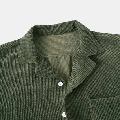 Knitwear Button-Up 2Pc Shirt Set