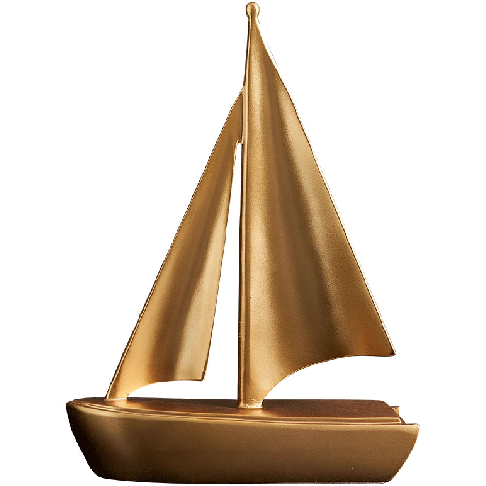 Golden Sailing Sculpture