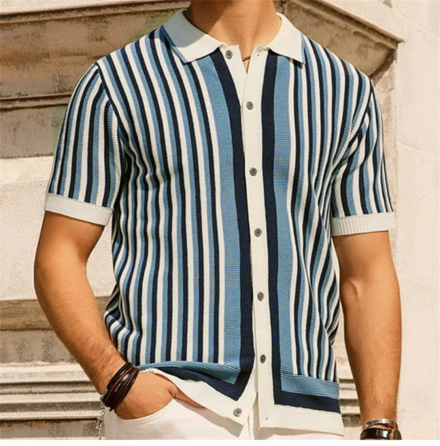 Fresh Striped Men's Polo